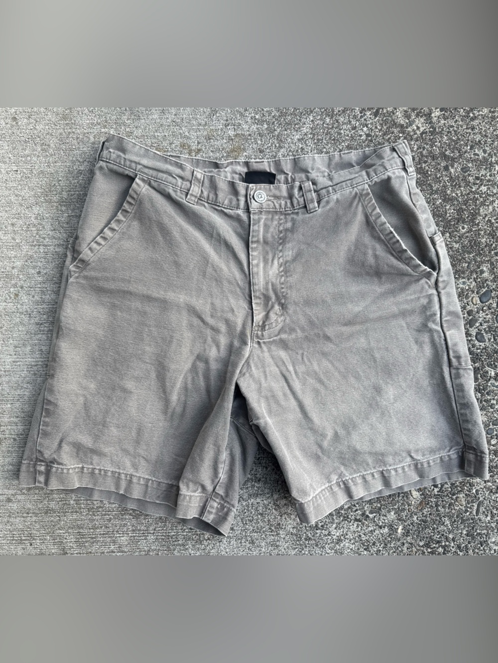 Patagonia Stand Up Shorts Mens 32 Gray Organic Cotton Canvas 90’s